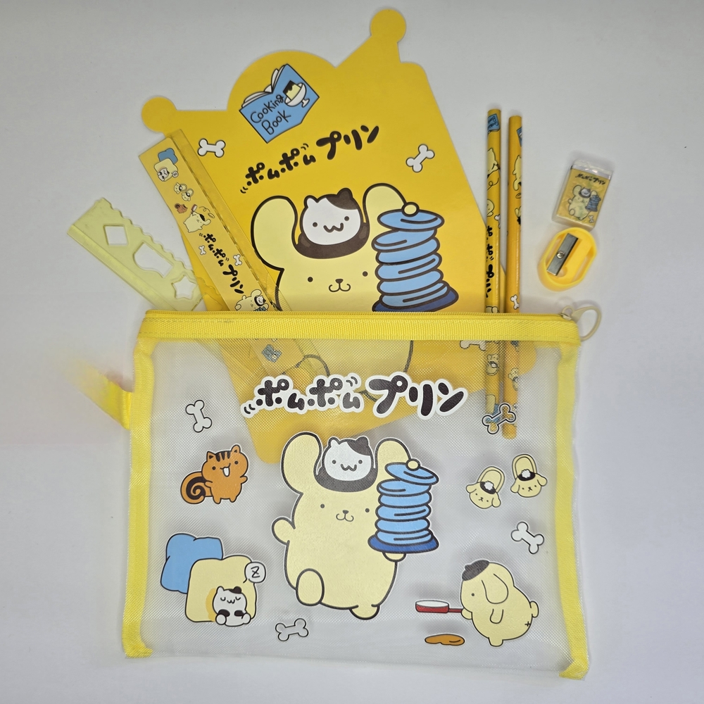 Sanrio Yellow and White Pompompurin Toy Set